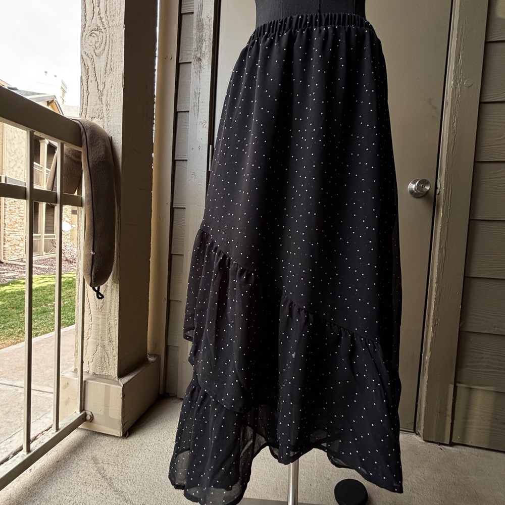 A New Day Black and White Maxi Skirt